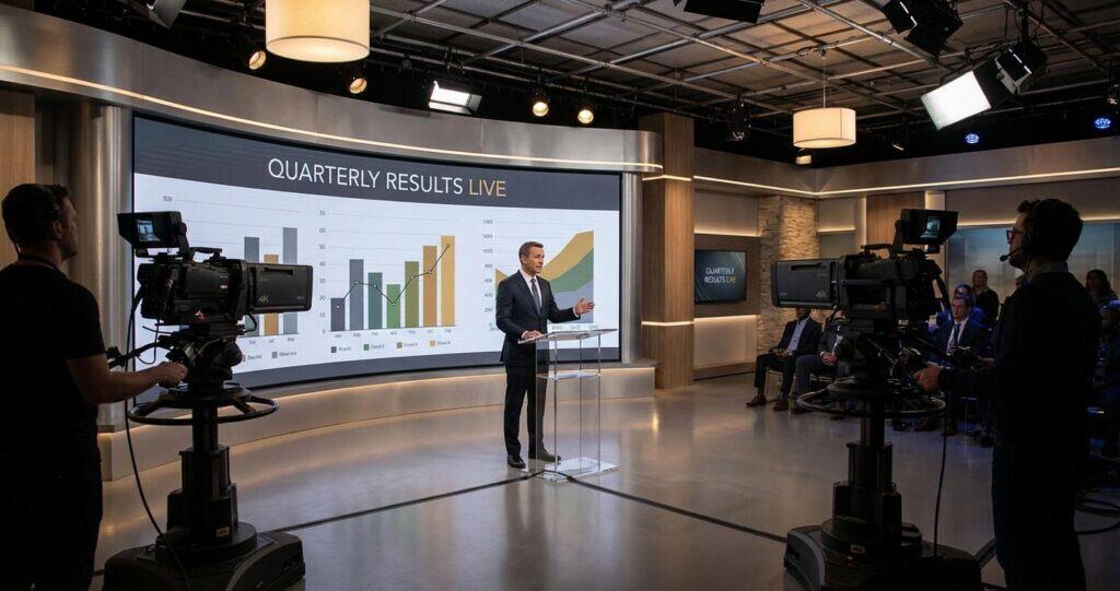 Visualising Data Integrating Live Infographics into Financial Results Streams