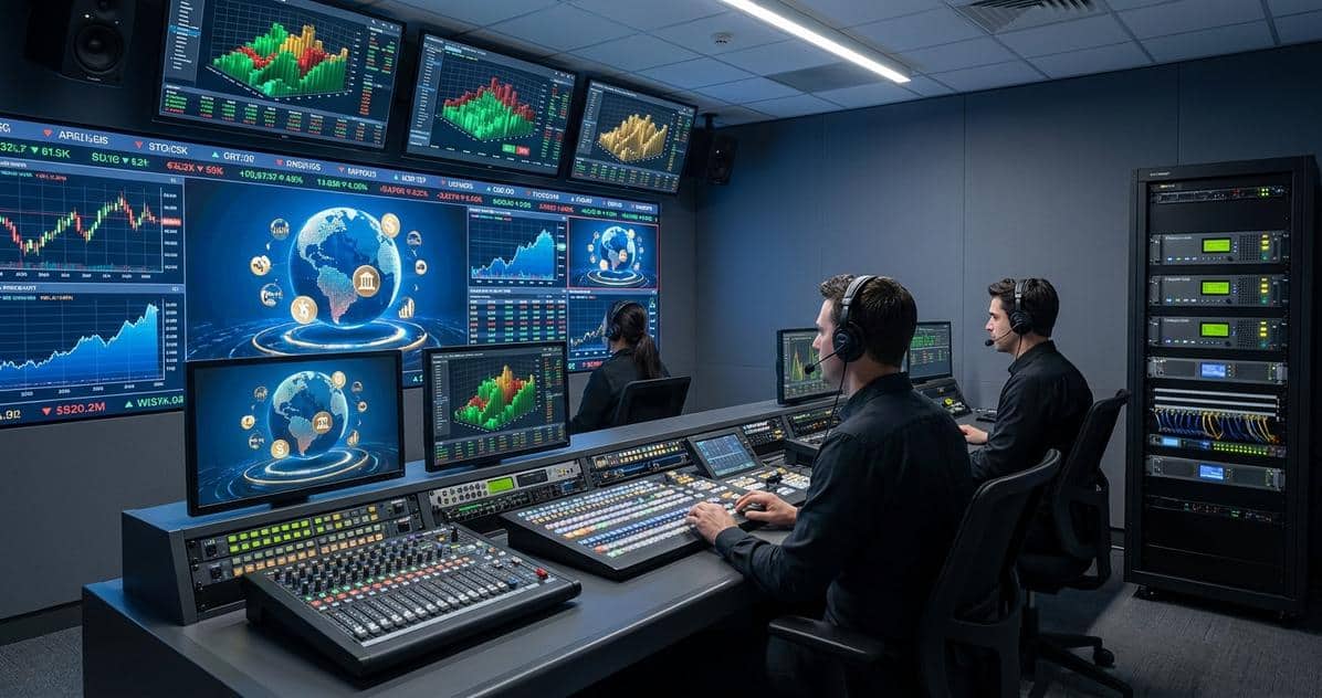 Dynamic Data Visualisation for Live Financial Streams | Enterprise 3D Broadcast Workflows