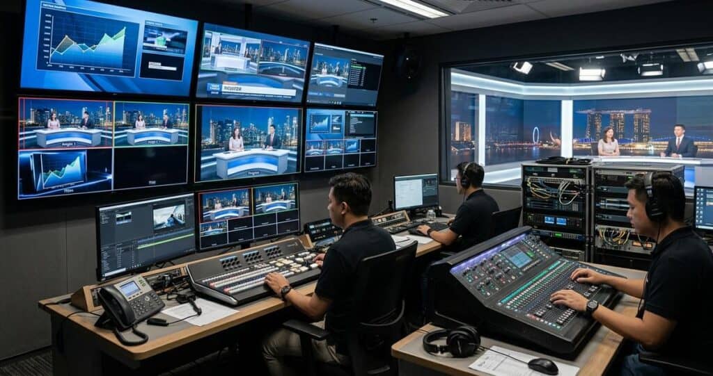 3D Graphics for Live News-Style Corporate Updates in Singapore | Enterprise Live Streaming