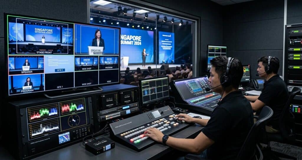 Hybrid Event Streaming Singapore, Double Your Audience with Enterprise Production